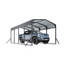 [12X20FT] Alora Heavy-Duty All-Weather Metal Carport With Reinforced Support Base (SAK97381)