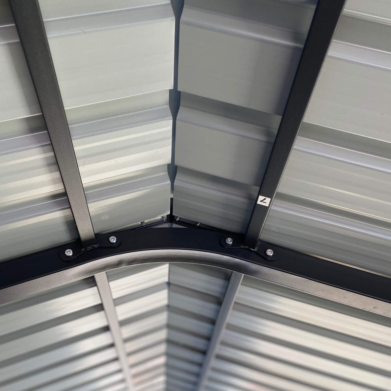 [12X20FT] Heavy Duty Metal Carport With Galvanized Steel Roof For Car, Boats And Trucks, Gray (SAK95562) - Saksby Wholesale - Bolted