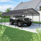[12X20FT] Heavy Duty Metal Carport With Galvanized Steel Roof For Car, Boats And Trucks, Gray (SAK95562) - Saksby Wholesale - Lifestyle
