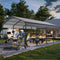 [12X20FT] Heavy Duty Metal Carport With Galvanized Steel Roof For Car, Boats And Trucks, Gray (SAK95562) - Saksby Wholesale - Outdoor Lifestyle