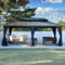 [12x20FT] Heavy Duty Outdoor Backyard Hardtop Gazebo With Netting And Curtains (97418352)