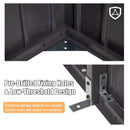 [12X25FT] Alora Extra Large Heavy Duty Outdoor Metal Carport Garage Shed With Lockable Double Hinged Doors (SAK34153) - Saksby Wholesale - Fixing Holes Design