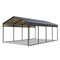 [12x25FT] Heavy Duty Extra Large Multi Vehicle Carport Kit With Galvanized Steel Roof (SAK37514) SAKSBY - Front Left View