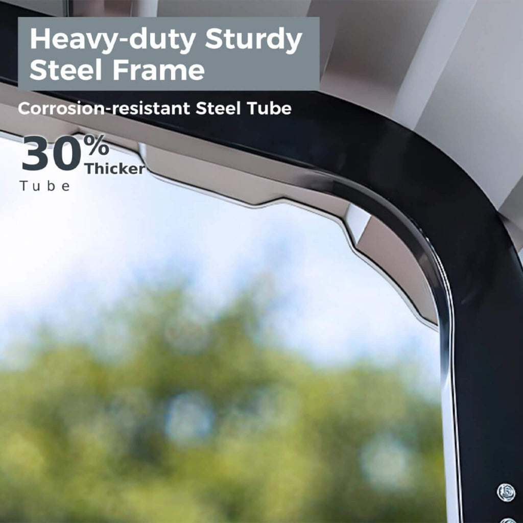 [12x25FT] Heavy Duty Extra Large Multi Vehicle Carport Kit With Galvanized Steel Roof (SAK37514) SAKSBY - Steel Frame View