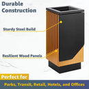 13-Gallon Commercial Outdoor Square Decorative Trash Can (SAK30467) - Saksby Wholesale - Durable Construction