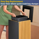 13-Gallon Commercial Outdoor Square Decorative Trash Can (SAK30467) - Saksby Wholesale - Liner