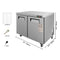 12.9 Cu.Ft 2 Door Commercial Stainless Steel Worktop Undercounter Refrigerator, 48" (95413725) -Measurement View