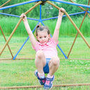 13FT Kids Climbing Jungle Gym Geometric Playground Dome Tower, 1000 LBS (SAK83512) - Saksby Wholesale - Hanging Kid