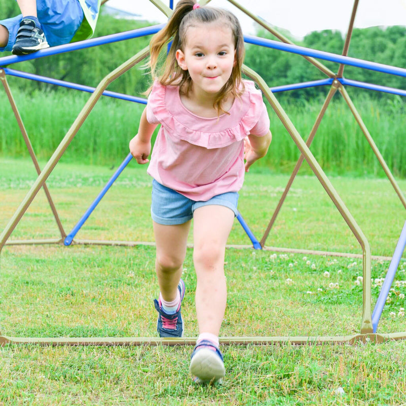 13FT Kids Climbing Jungle Gym Geometric Playground Dome Tower, 1000 LBS (SAK83512) - Saksby Wholesale - Kid Playing