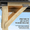 [13X15FT] Outdoor Wooden Double-Top Gazebo With Curtains (SAK60781) - Saksby Wholesale - Premium Quality Wood Frame