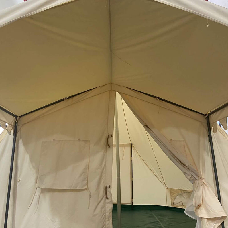 Extra Large Heavy Duty Outdoor Four Seasons Glamping Canvas Bell Yurt Tent SAK45688 - Saksby Wholesale - Entrance Front View With Background