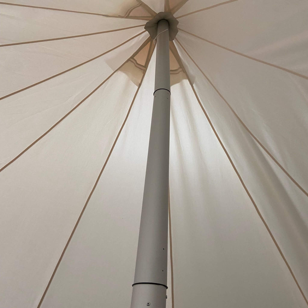 Extra Large Heavy Duty Outdoor Four Seasons Glamping Canvas Bell Yurt Tent SAK45688 - Saksby Wholesale - Inside Side View Mid Pole