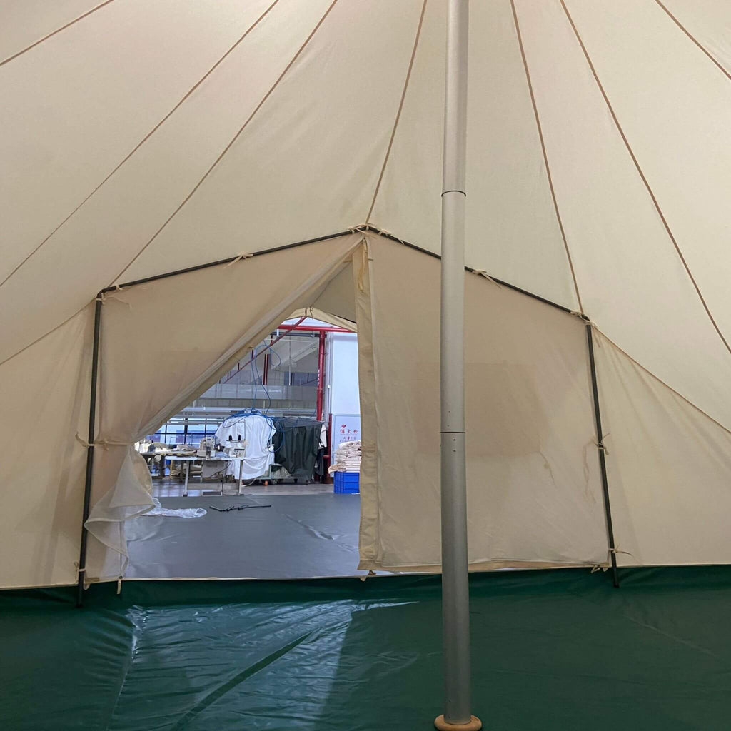 Extra Large Heavy Duty Outdoor Four Seasons Glamping Canvas Bell Yurt Tent SAK45688 - Saksby Wholesale - Open Door When In Inside