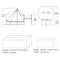 Extra Large Heavy Duty Outdoor Four Seasons Glamping Canvas Bell Yurt Tent SAK45688 - Saksby Wholesale - Product And Package Dimensions