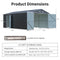 [13x20FT] Large Heavy Duty Outdoor Metal Storage Shed With Double Doors (SAK65331) - Saksby Wholesale - Dimensions