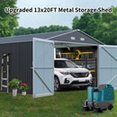 [13x20FT] Large Heavy Duty Outdoor Metal Storage Shed With Double Doors (SAK65331) - Saksby Wholesale - Outdoor Lifestyle