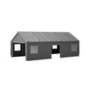 [13X26FT] Alora Heavy-Duty Carport Canopy With Roll-Up Doors And Windows (SAK14975) - Saksby Wholesale - Front Left View