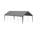 [13X26FT] Alora Heavy-Duty Carport Canopy With Roll-Up Doors And Windows (SAK14975) - Saksby Wholesale - Front Right View