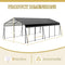[13X26FT] Heavy-Duty Weather-Resistant Outdoor Carport With Protective Film (SAK82451) - Saksby Wholesale - Product Dimensions