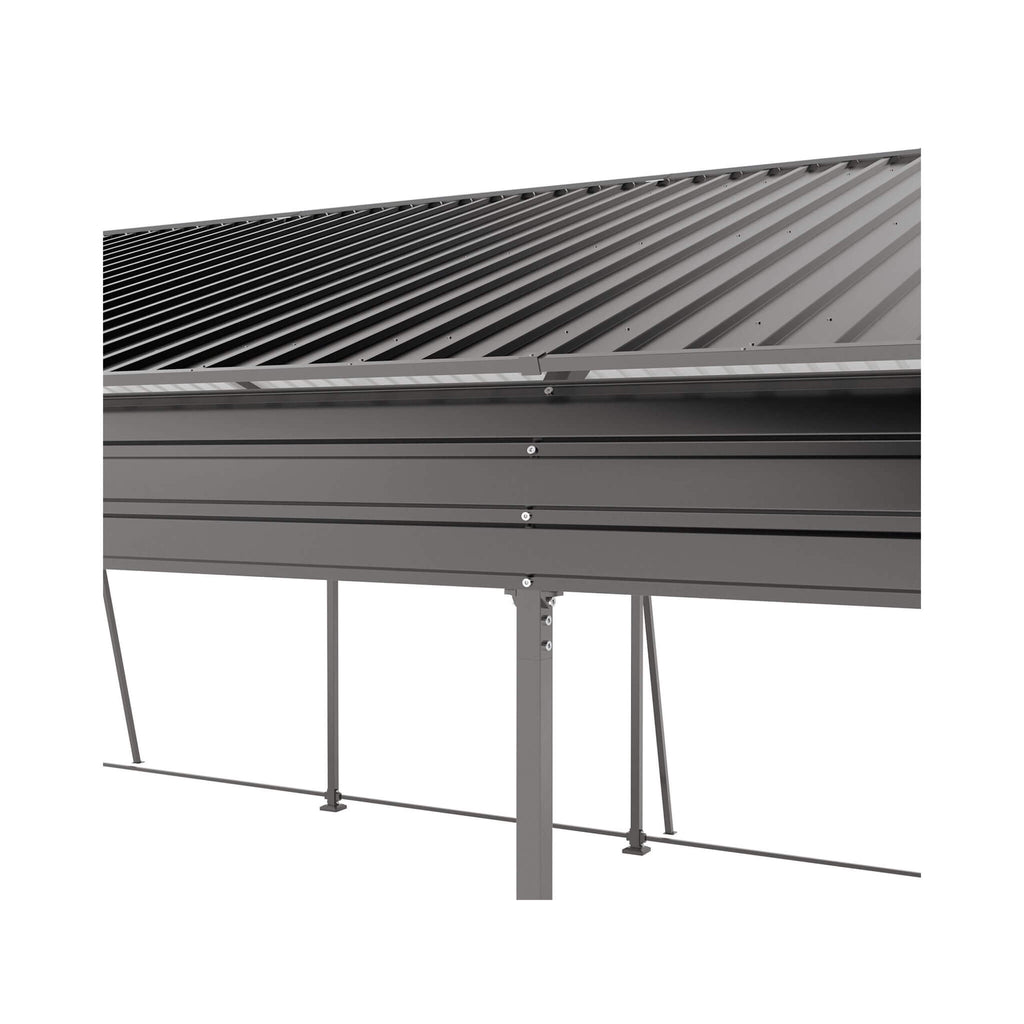 [13X26FT] Heavy-Duty Weather-Resistant Outdoor Carport With Protective Film (SAK82451) - Saksby Wholesale - Side Details