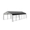 [13X26FT] Heavy-Duty Weather-Resistant Outdoor Carport With Protective Film (SAK82451) - Saksby Wholesale - Side View White Background