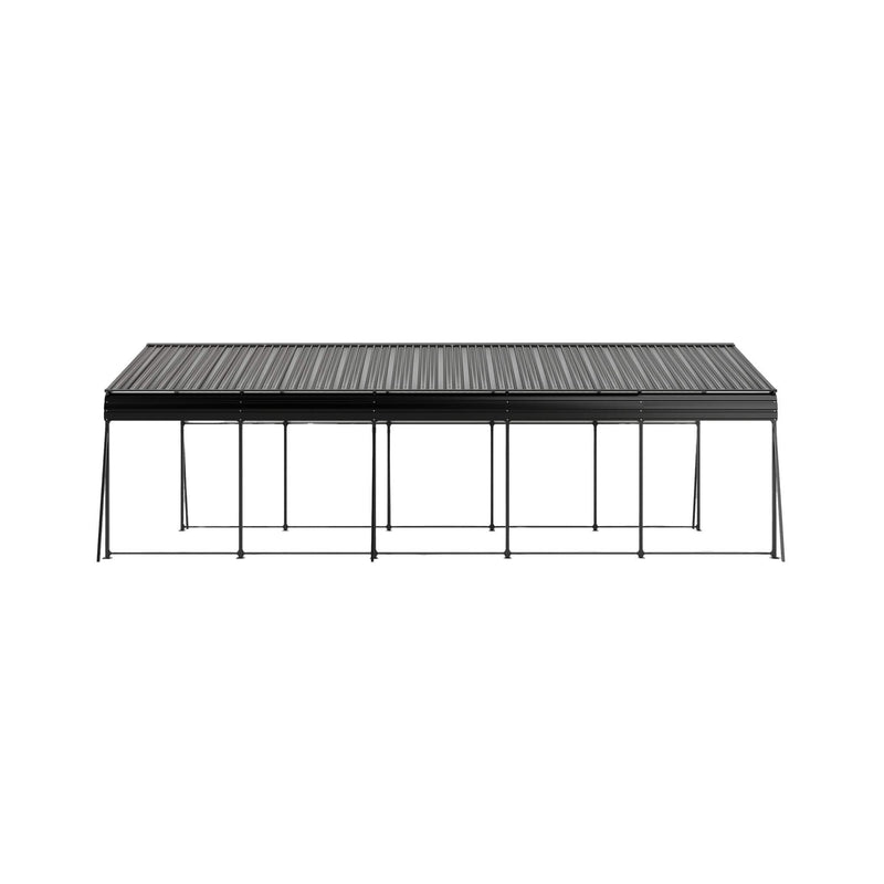 [13X26FT] Heavy-Duty Weather-Resistant Outdoor Carport With Protective Film (SAK82451) - Saksby Wholesale - Side View