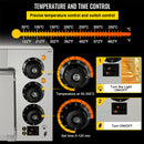 Temperature Control Panel With Dial And Digital Display On A Black Background (SAK92582) - Saksby Wholesale