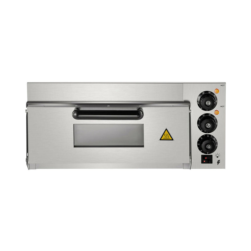 14" Electric Single Deck Countertop Commercial Pizza Oven (SAK92582) - Saksby Wholesale - Front View On White Background