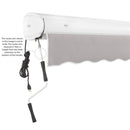 [14x10FT] AWNTECH Key West Premium Electric Outdoor Motorized Retractable Awning (FCL14/FCR14-SBY) (SAK46935)-SAKSBY