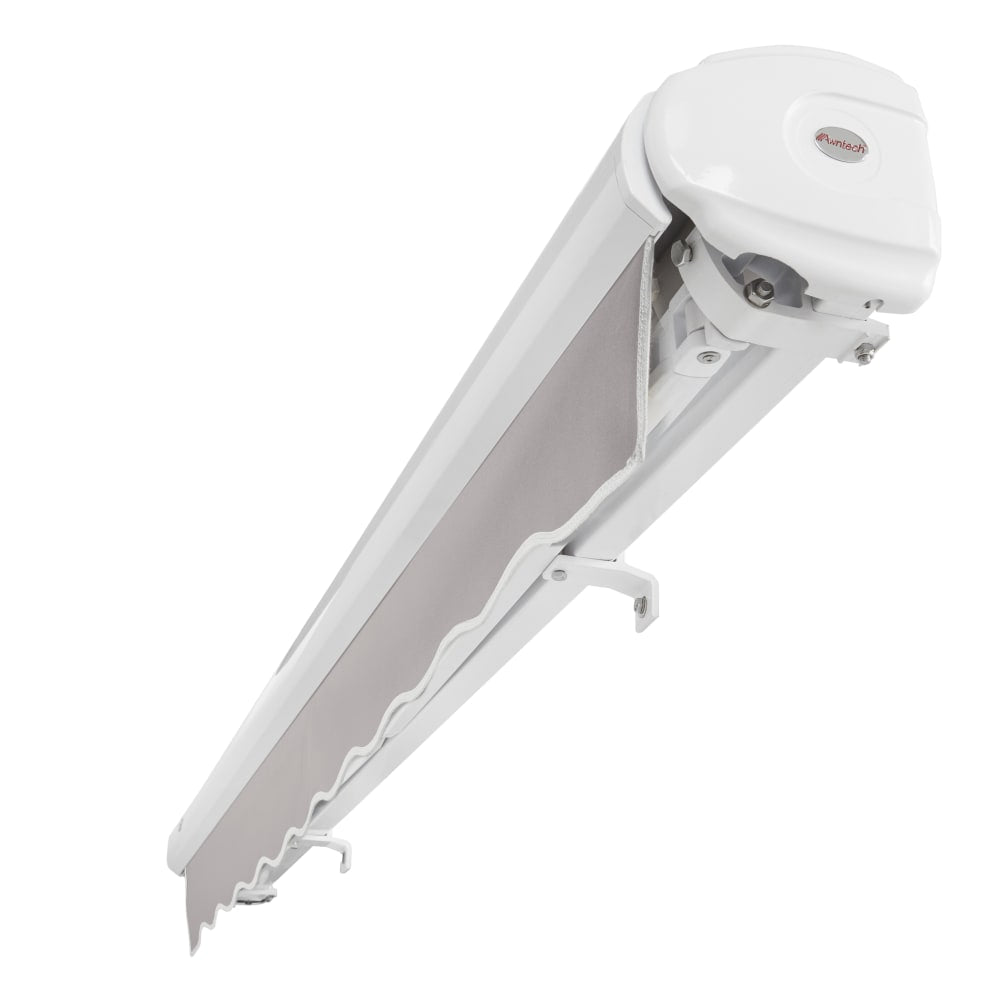 [14x10FT] AWNTECH Key West Premium Electric Outdoor Motorized Retractable Awning (FCL14/FCR14-SBY) (SAK46935)-SAKSBY