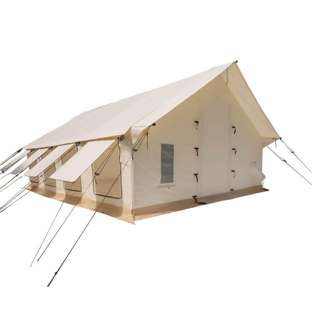[14x16FT] White Duck Alpha Pro Four Season Wall Tent W/ PVC Floor And Aluminum Frame (SAK51982)
