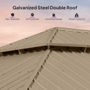 [14X28FT] Extra-Large Hardtop Gazebo With Galvanized Steel Double Roof, Curtains And Netting (SAK85731) - Saksby Wholesale - Galvanized Steel Double Roof