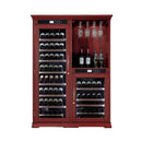 158-Bottle Wooden Wine Cooler Cabinet With Adjustable Temperature And Vacuum Insulation Doors (SAK91827) - Saksby Wholesale - Front View