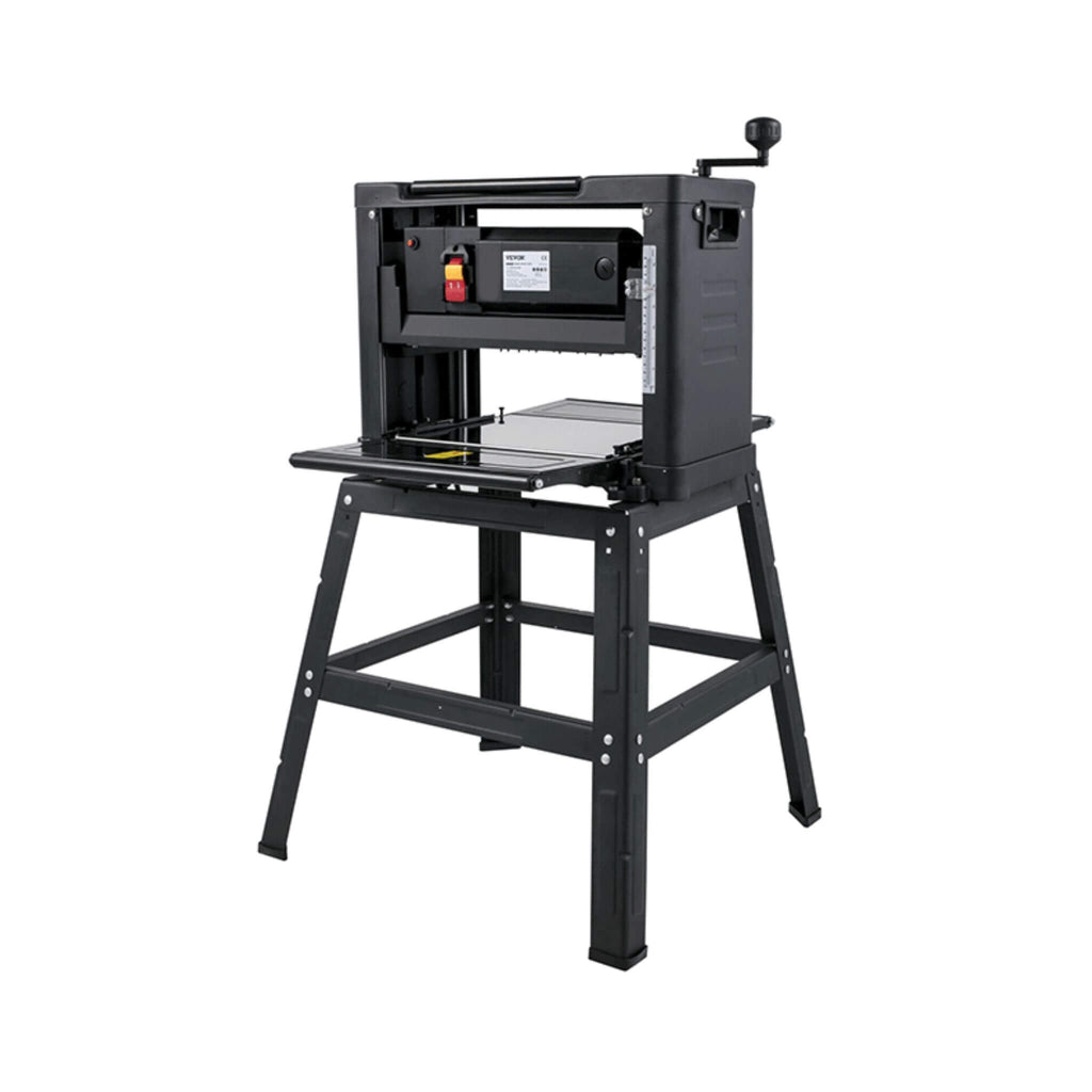 15AMP Heavy Duty Electric Thickness Planer Benchtop W/ Stand, 13" (SAK22701) - Saksby Wholesale - Side View