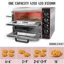 16-Inch Commercial Stainless Steel Double Deck 3000W 110V Electric Pizza Oven (SAK85429) - Saksby Wholesale - Capacity Details