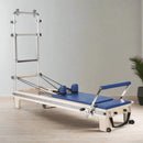 Elina Pilates Master Instructor Professional Reformer Tower With Adjustable Pulleys And Ultra Quiet Trolley (SAK21934) - Saksby Wholesale - Color Blue Lifestyle Image