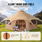 16ft Large Premium 4-Season 8-Person Bell Yurt Tent with Stove Jack - Size Details