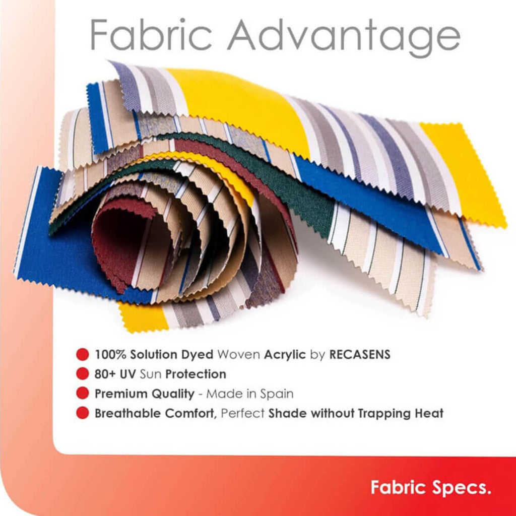 16FTx10FT Advaning Luxury Series Electric Motorized Fully Assembled Retractable Sun Shade Canopy Awning (SAK91875) - Saksby Wholesale - Fabric Details 
