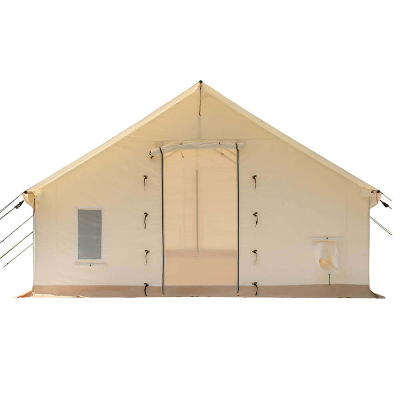 [16x20FT] White Duck Alpha Pro Wall Tent With Heat Resistant Silicone-Coated Stove Jack (SAK28563)