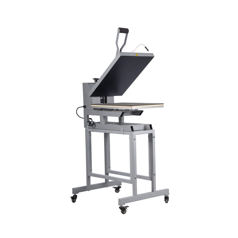 [16X24"] Format Manual Heat Press Machine With Infrared Positioning And Base (SAK83597) - Saksby Wholesale - Full Lift View