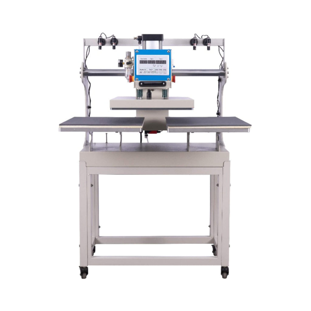 [16X24"] Pneumatic Up Sliding Dual Platen Heat Press Machine With Infrared Positioning (SAK96724) - Saksby Wholesale - Center Front View