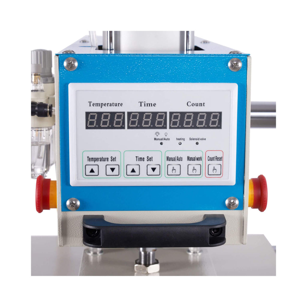 [16X24"] Pneumatic Up Sliding Dual Platen Heat Press Machine With Infrared Positioning (SAK96724) - Saksby Wholesale - Control Panel View