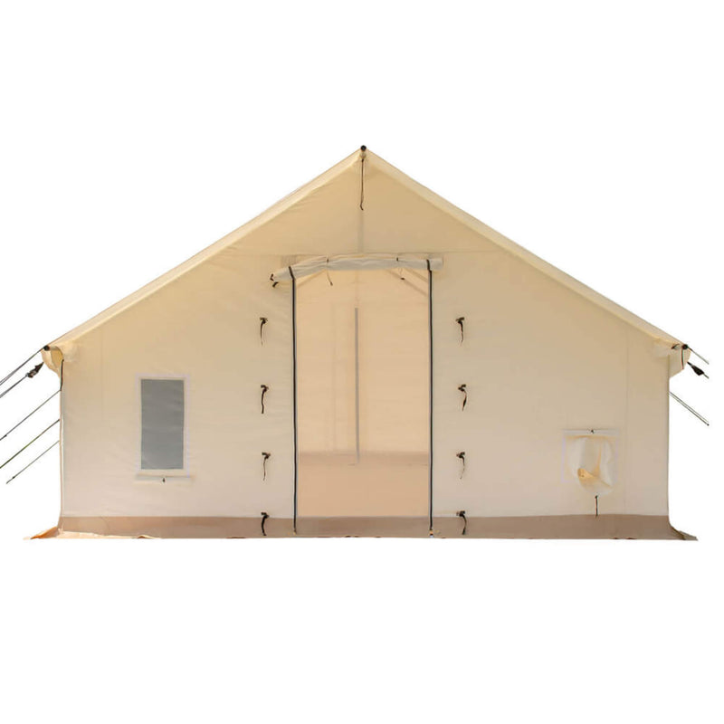 [16x24FT] White Duck Alpha Pro Wall Tent With Three-layer Large Storm Windows (SAK60473)