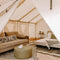 [16x24FT] White Duck Alpha Pro Wall Tent With Three-layer Large Storm Windows (SAK60473)