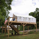 [16x24FT] White Duck Alpha Wall Tent With Heavy Duty Frame And Waterproof Features (SAK37591)