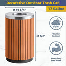 17-Gallon Commercial Round Outdoor Trash Can With Open Lid (SAK18520) - Saksby Wholesale - Dimensions