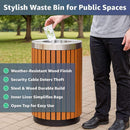 17-Gallon Commercial Round Outdoor Trash Can With Open Lid (SAK18520) - Saksby Wholesale - Features