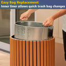 17-Gallon Commercial Round Outdoor Trash Can With Open Lid (SAK18520) - Saksby Wholesale - Liner