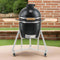 18" Portable Round Ceramic Outdoor Barbecue Smoker Grill For Patio (97258631)