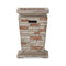 19 Inch Outdoor 40K BTU Natural Stone Fire Column (SAK36771) - Saksby Wholesale - Front View